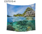 Forest River Mountain Landscape Wall Hanging Tapestry Blanket Shawl Backdrop - CGT015-4