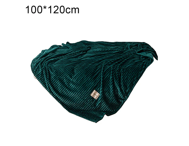 Winter Solid Color Thick Warm Sofa Couch Bed Soft Throw Blanket Bedroom Bedding - Green