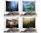 Forest River Mountain Landscape Wall Hanging Tapestry Blanket Shawl Backdrop - CGT015-8