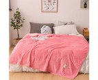 Winter Solid Color Thick Warm Sofa Couch Bed Soft Throw Blanket Bedroom Bedding - Coffee