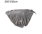 Winter Solid Color Thick Warm Sofa Couch Bed Soft Throw Blanket Bedroom Bedding - Grey