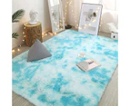 Tie-dye Carpet Living Room Coffee Table Bedroom Cute Bedside Blanket Floor Mat - Coffee 03