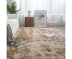 Tie-dye Carpet Living Room Coffee Table Bedroom Cute Bedside Blanket Floor Mat - Coffee 03