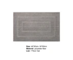 Bathroom Mats Non-slip Stains Resistant Polyester Soft Texture Bath Floor Mat for Kitchen - Ash grey