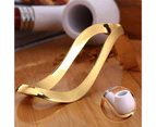 Pipe Rack Exquisite Anti-Rust Stainless Steel Shoe Style Tobacco Pipe Stand for Office - Golden