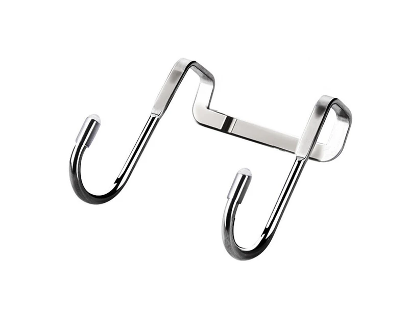Over The Door Door Hanger Free Punching No Trace Stainless Steel Clothes Rack for Home - Silver