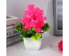 1Pcs Artificial Plants Odorless Colorfast Plastic Artificial Potted Plants for Home Decoration - Pink