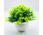 1 Set Artificial Plant Pot Ornamental Photo Props Plastic Desktop Fake Grass Plants for Outdoor - Green