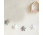 Nordic 5Pcs Cute Stars Hanging Ornaments Banner Bunting Party Kid Bed Room Decor - Purple