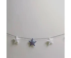 Nordic 5Pcs Cute Stars Hanging Ornaments Banner Bunting Party Kid Bed Room Decor - Green + White