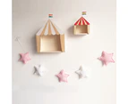 Nordic 5Pcs Cute Stars Hanging Ornaments Banner Bunting Party Kid Bed Room Decor - Green + White