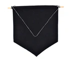 Nordic Blank Cotton Brooch Pin Badge Holder Hanging Wall Display Banner Flag - Black
