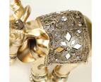 Eye-catching Elephant Figurine Fine Symbol Resin Elegant Elephant Trunk Sculpture for Home - Golden