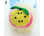 Soft Fruit Shape Bath Puff Shower Sponge Body Foam Bubble Net Ball Body Scrub - Apple