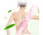 Stretchable Body Exfoliating Neck Back Scrubber Shower Bath Cloth Tool Washcloth - Pink