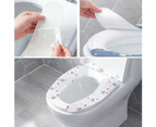 Self Adhesive Print Toilet Seat Cover Mat Cushion Washable Bathroom Accessory - 1#