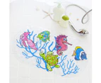 Anti-Slip Bathtub Mats Fish Animal Kid Bathroom Carpet Floor Pad with Sucker - 7 Transparent