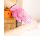 1Pc Shower Bath Exfoliating Wash Skin Spa Massage Scrub Body Scrubber Fine Glove - Yellow