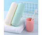 Travel Dustproof Toothbrush Toothpaste Holder Cup Case Storage Box - Pink