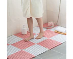 Anti-Slip Shower Bath Mat Massage Carpet Home Bathroom Toilet Cushion Cover - White