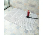 PVC Anti-Slip Hollowed Bath Mat Shower Carpet Home Toilet Bathroom Floor Pad - Sky Blue