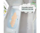 Cute Cartoon Crocodile Bath Shower Mat Children Suction Cup Non-Slip Tub Pad - Green