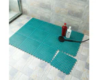 PVC Anti-Slip Hollowed Bath Mat Shower Carpet Home Toilet Bathroom Floor Pad - Light Green