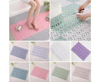 Waterproof Bath Mat Anti Slip Massage Shower Carpet DIY Stitching Puzzle Pad - Light Pink