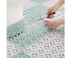 Waterproof Bath Mat Anti Slip Massage Shower Carpet DIY Stitching Puzzle Pad - Purple