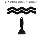 24Pcs PEVA Anti Slip Self-Adhesive Stickers Safety Bathtub Strips with Scraper - Clear