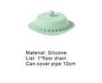 Strainer Filter 2 in 1 Insect-Proof Silicone Hair Stopper Bath Catcher Floor Drain for Bathroom - Light Green