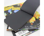 A4 Black Paper Sketch Pad 140gsm 25 Sheet Sketching & Drawing Acid Free - Black