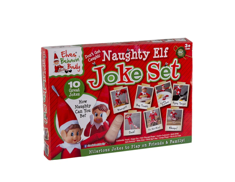 Elves Behaving Badly Naughty Jokes Pranks Set 10pc