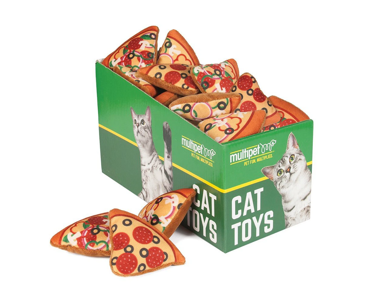 Multipet Pizza PDQ Cat Toy w/ Catnip Assorted 25 Pack