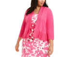 Kasper Women's Tops & Blouses Cardigan Top - Color: Pink Perfection