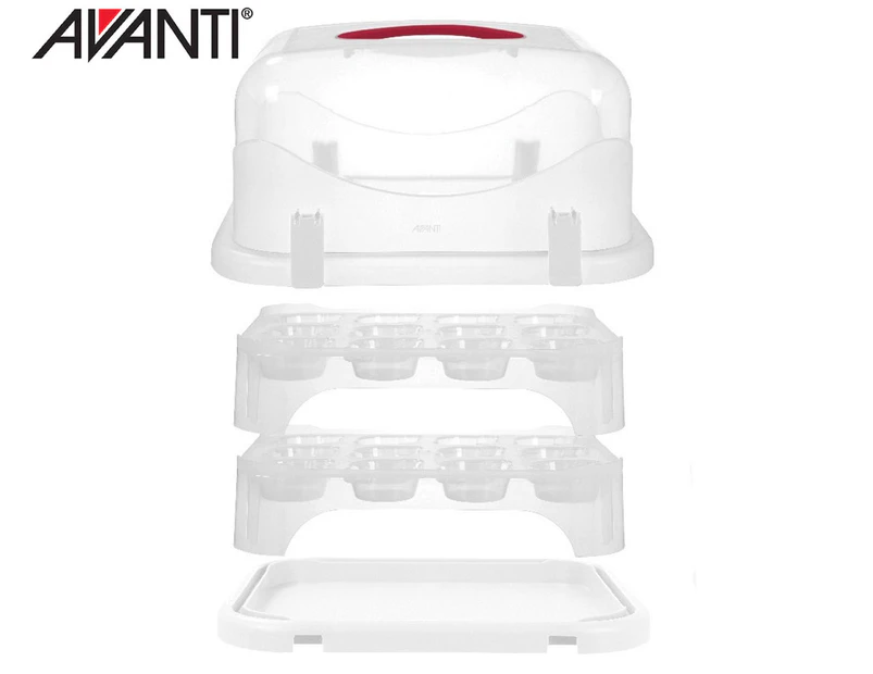 Avanti 2-Tier Universal Cupcake & Rectangular Cake Carrier