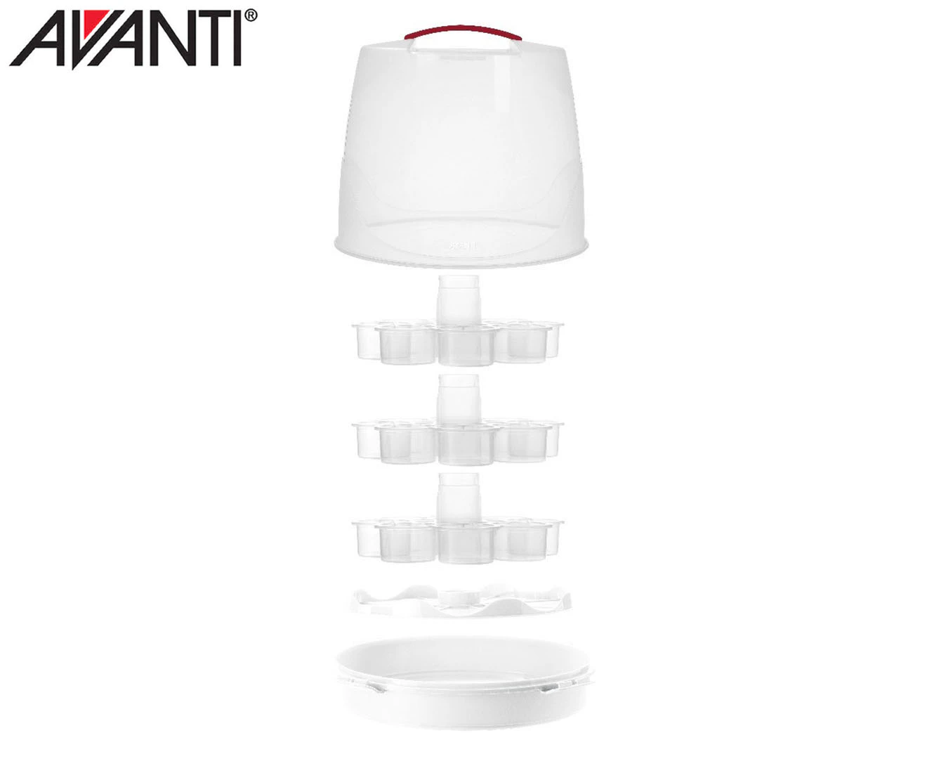 Avanti 3-Tier Universal Cupcake & Round Cake Carrier