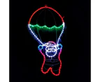 Parachuting Santa Rope Light Motif 1m - Red, Green, White