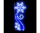 Snowflake Lamp Pole Rope Light Motif 60cm - White, Blue