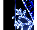 Snowflake Lamp Pole Rope Light Motif 60cm - White, Blue