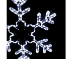 Christmas Complete Snowflake Flashing 70cm Rope Light Motif - White