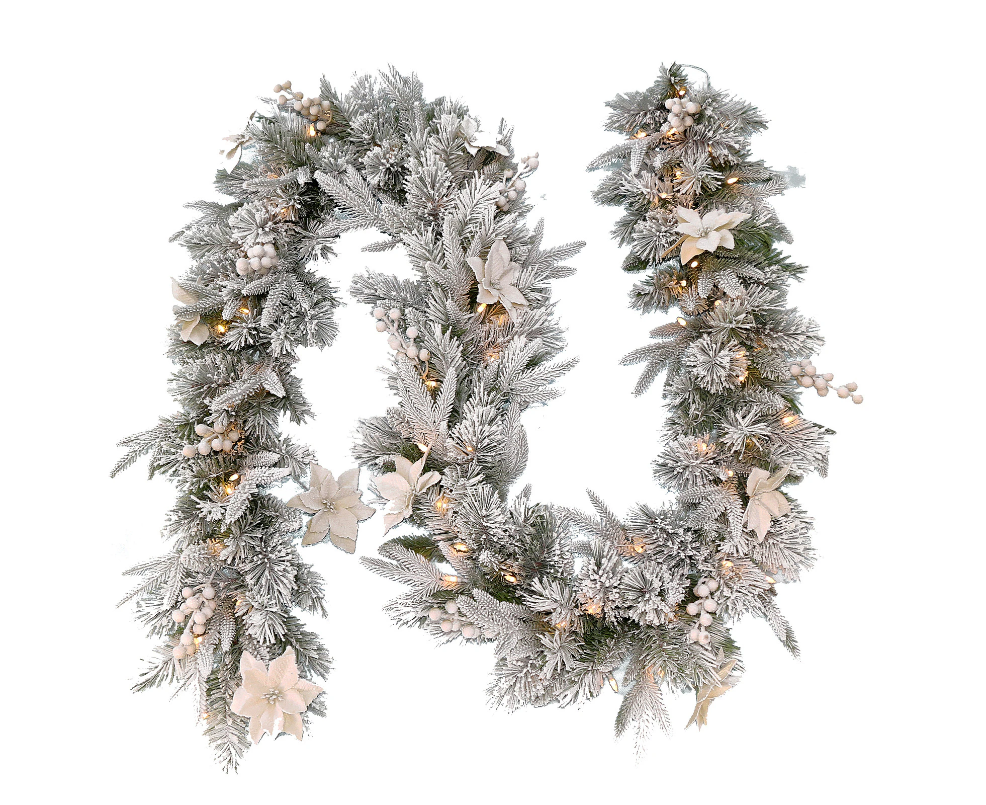 National Tree Company Frosted Colonial Christmas Garland - 274cm