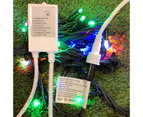 String Lights MULTICOLOUR 10m Green wire with Cont - Multicolour
