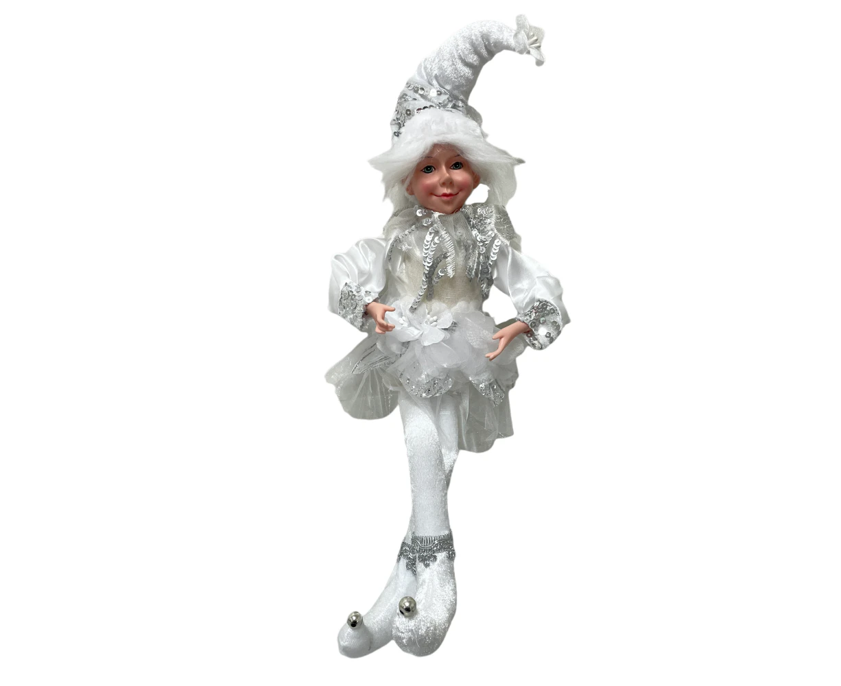 Silver Elf Girl Posable 45cm