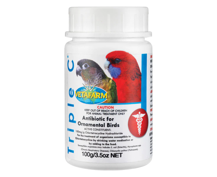 Vetafarm Triple C Broad Spectrum Antibiotic for Ornamental Birds 100g