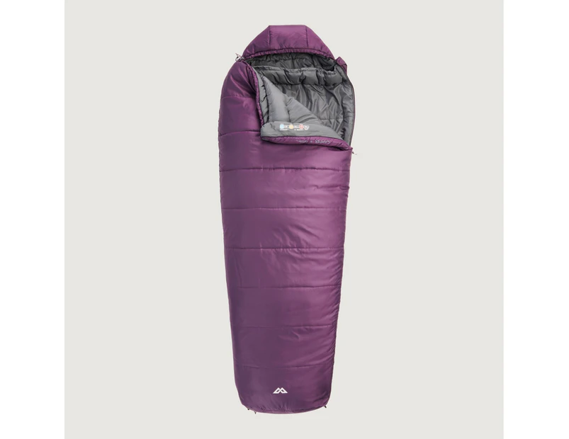 Kathmandu Camper Sleeping Bag - 8  Unisex - Purple Blackberry Wine