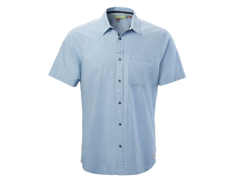 Kathmandu Cardeto Men's Short Sleeve Shirt - Blue Misty Blue