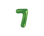 86cm Lime Green 7 Number Foil Balloon