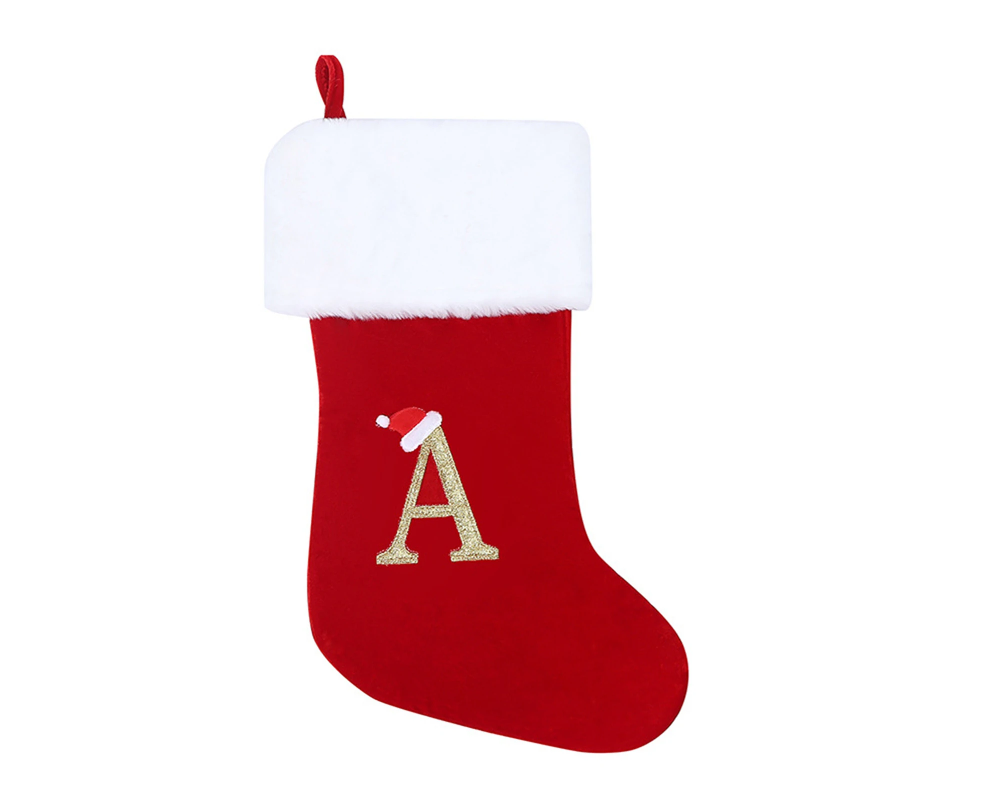 Christmas Stocking Nordic Letter Print Exquisite Workmanship Alphabet Letters Christmas Stocking for Home