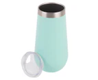 Oasis 180mL Double Wall Insulated Champagne Flute w/ Lid - Matte Mint